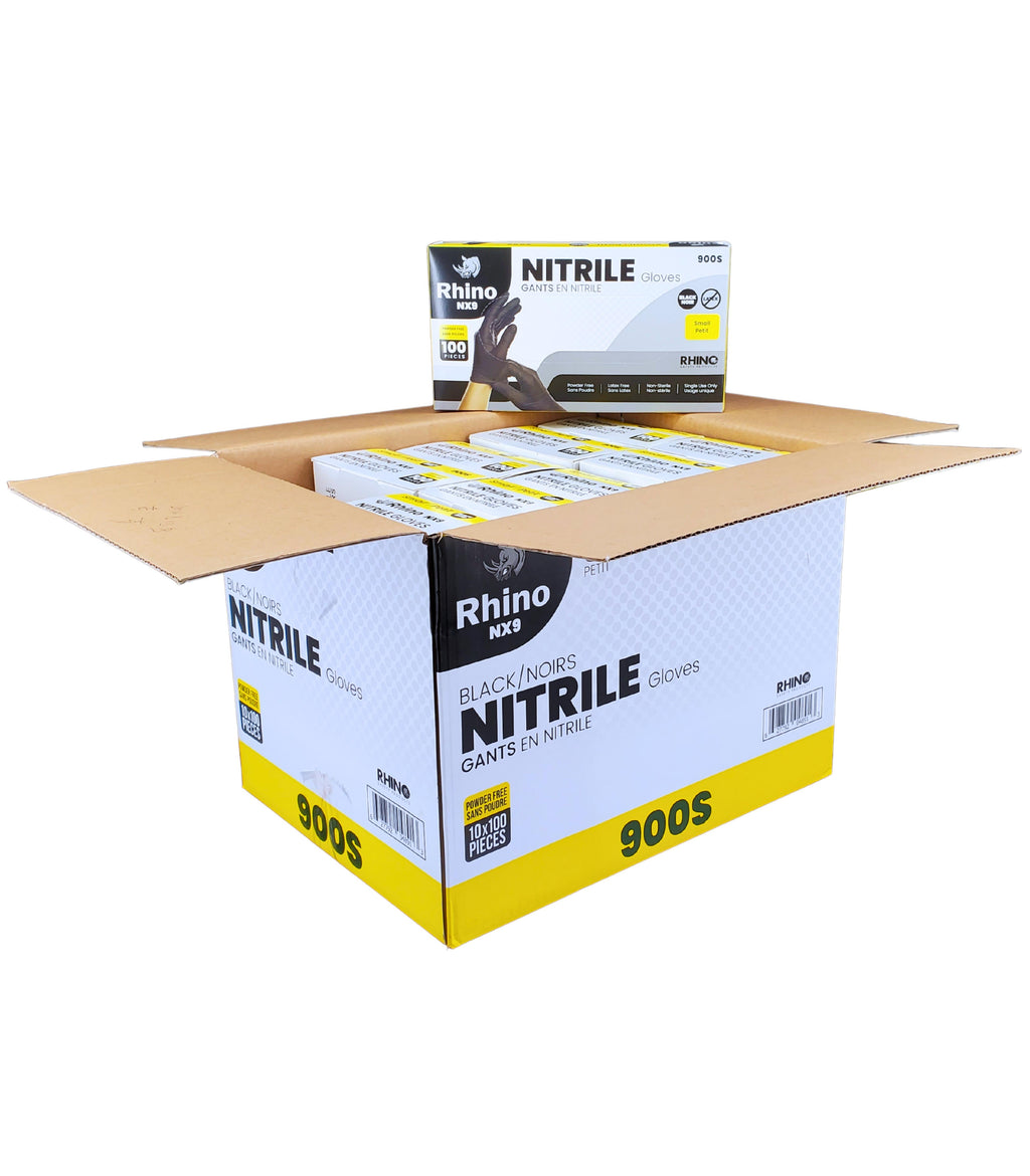 Small Powder-Free Nitrile Gloves – 100-Pack – Black – Latex-Free – B2B Bulk Supply – Fast Shipping Canada
