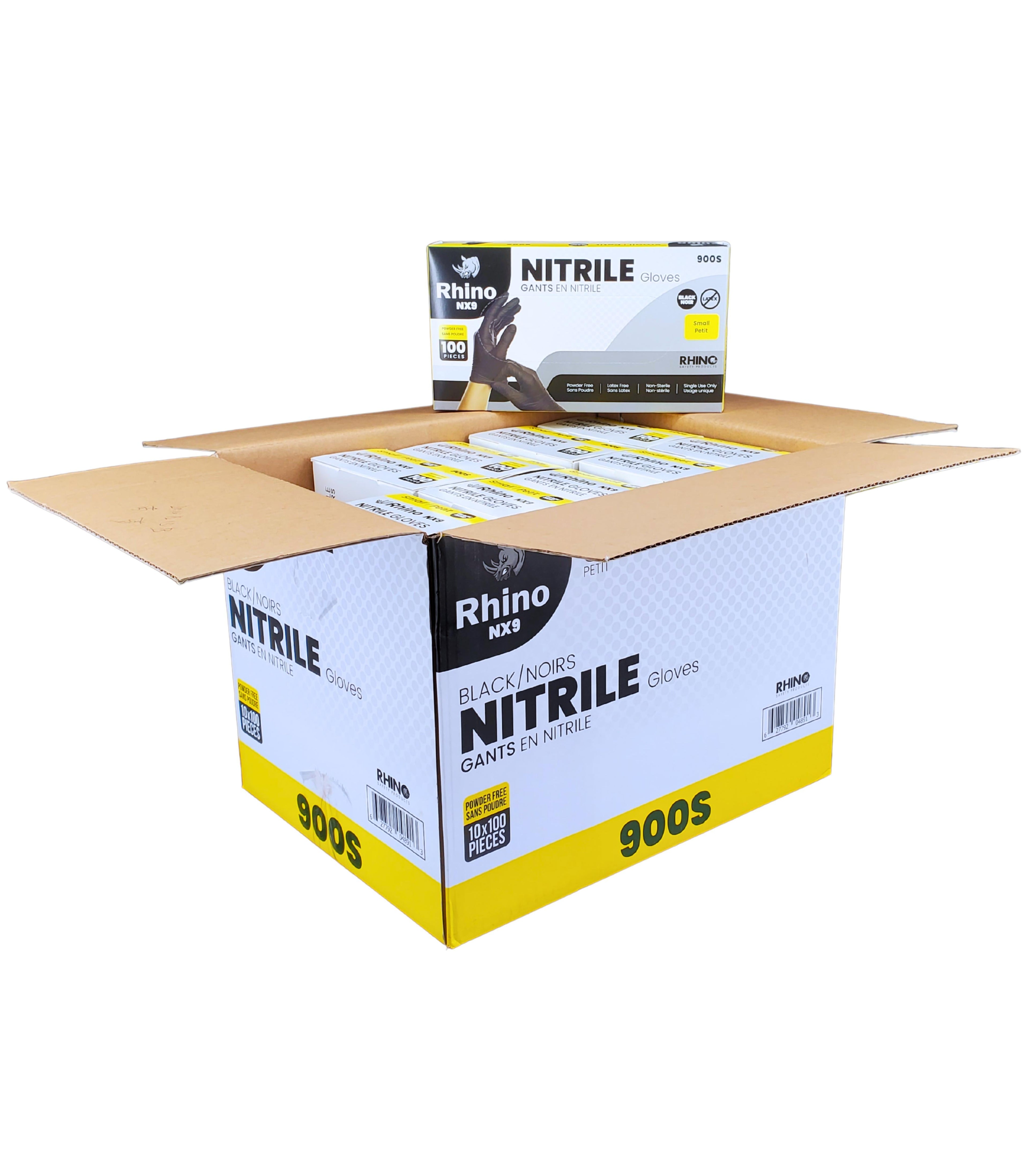 Small Powder-Free Nitrile Gloves – 100-Pack – Black – Latex-Free – B2B Bulk Supply – Fast Shipping Canada