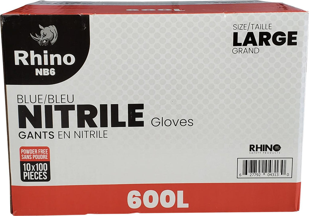 Large Powder-Free Nitrile Gloves – 100-Pack – Blue – Latex-Free – B2B Bulk Supply – Fast Shipping Canada