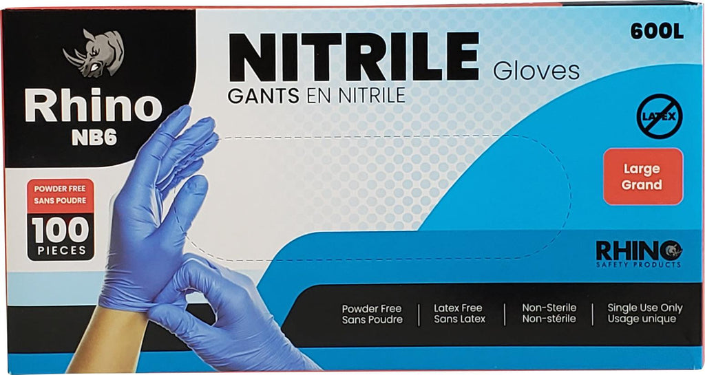 Large Powder-Free Nitrile Gloves – 100-Pack – Blue – Latex-Free – B2B Bulk Supply – Fast Shipping Canada