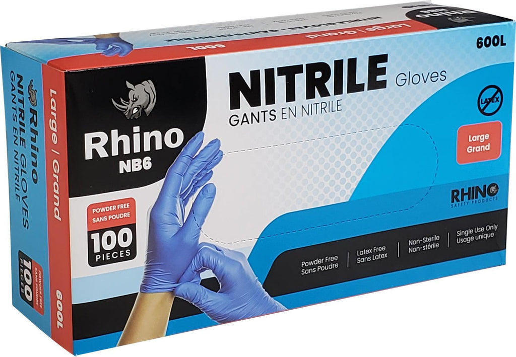 Large Powder-Free Nitrile Gloves – 100-Pack – Blue – Latex-Free – B2B Bulk Supply – Fast Shipping Canada