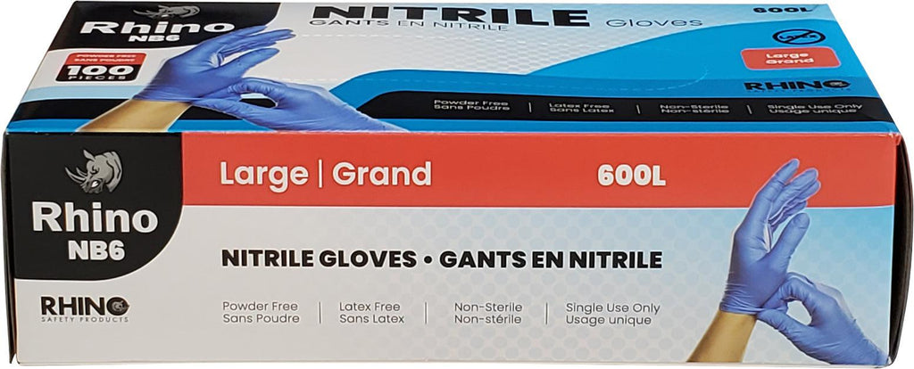 Large Powder-Free Nitrile Gloves – 100-Pack – Blue – Latex-Free – B2B Bulk Supply – Fast Shipping Canada