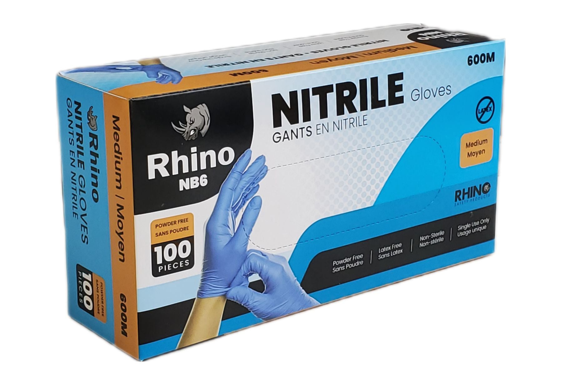 Medium Powder-Free Nitrile Gloves – 100-Pack – Blue – Latex-Free – B2B Bulk Supply – Fast Shipping Canada