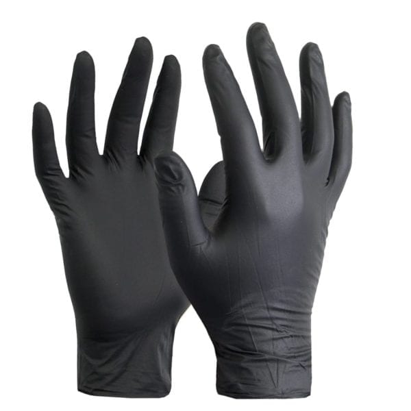 Medium Powder-Free Nitrile Gloves – 100-Pack – Black – Latex-Free – B2B Bulk Supply – Fast Shipping Canada